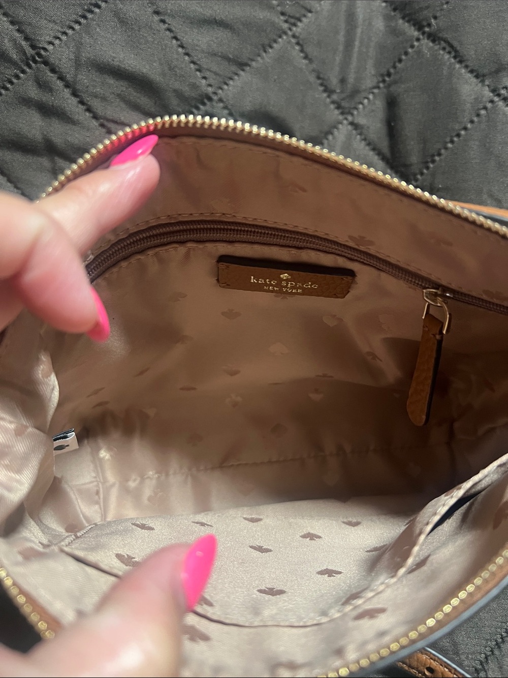 kate spade Pebbled Leather Crossbody Bag - Camel - Picture 3 of 10